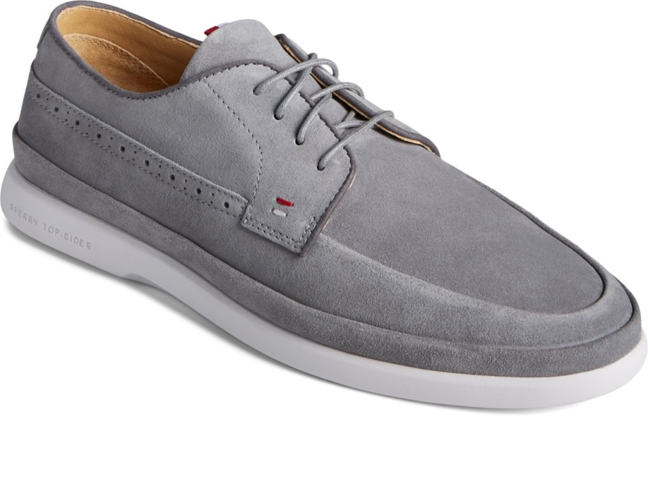 Sperry Gold Cup Cabo Plushwave Ante Gris Oxford De 4 Ojales