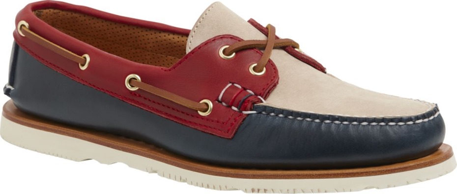 Copa De Oro Sperry Hecha A Mano En Maine, Auténtico Y Original, Náutico Tritono, Azul Marino, Rojo, Marfil