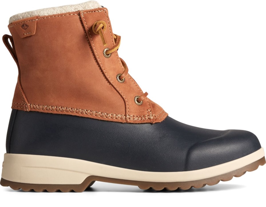 Bota De Nieve Sperry Repeler Marítimo Thinsulate Bronceado Azul Marino