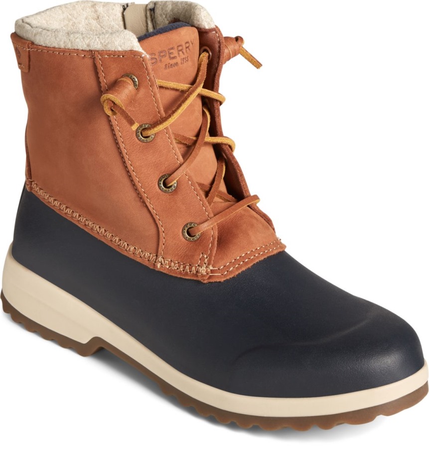 Bota De Nieve Sperry Repeler Marítimo Thinsulate Bronceado Azul Marino