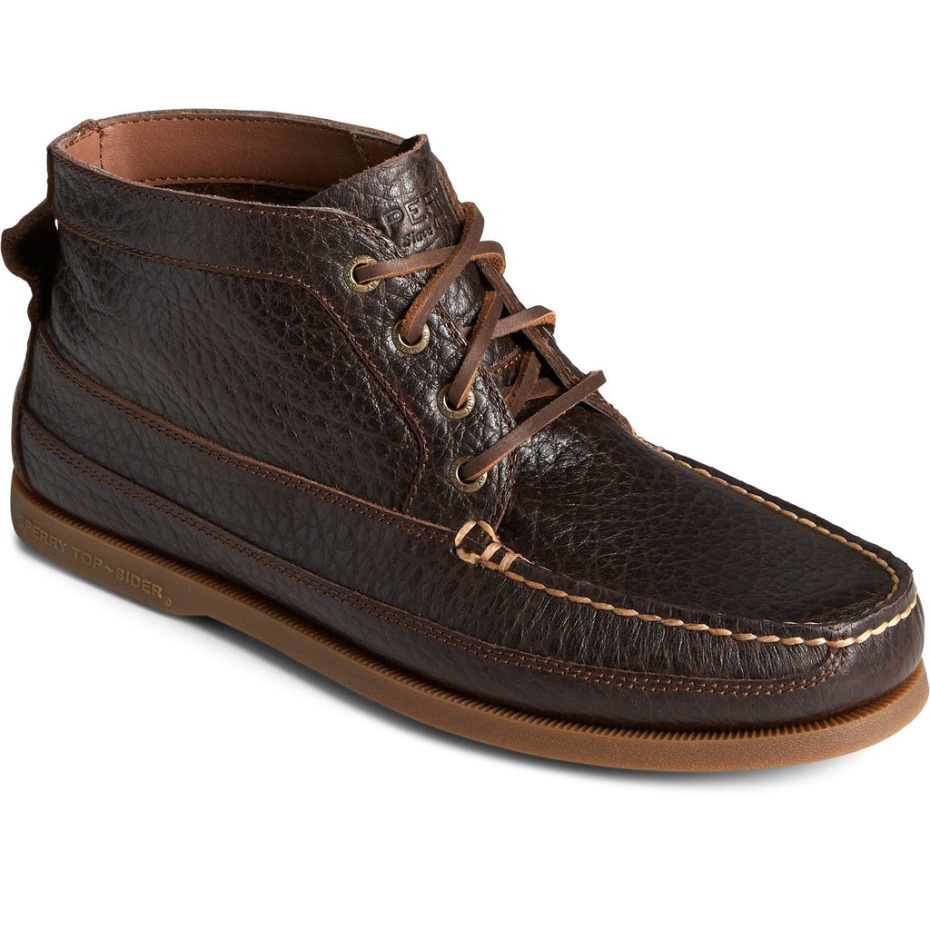 Sperry Hombre Original Auténtico Barco Chukka Caído Botas Marrones