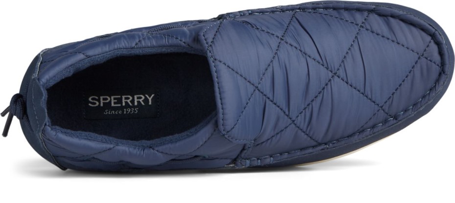 Slip De Nylon Moc-sider Sperry En Azul Marino