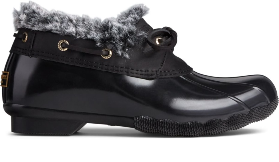 Bota De Agua Salada Sperry Con 1 Ojo Acogedora Negra