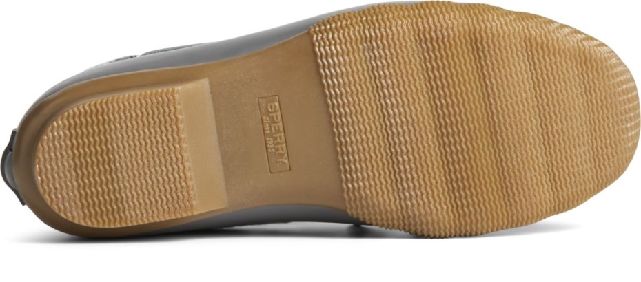 Bota De Pato De Lana A Cuadros Con 1 Ojal De Agua Salada Sperry Gris