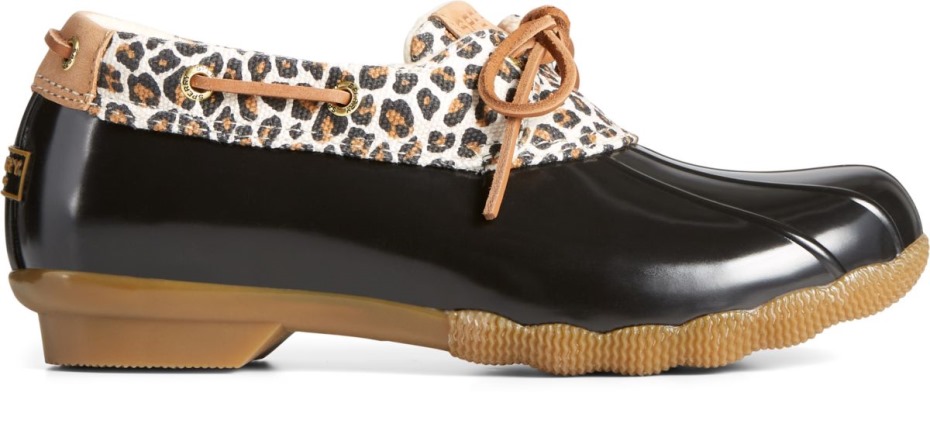 Sperry Saltwater Cheetah Bota De Pato De 1 Ojo Bronceado