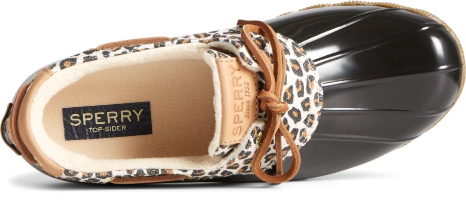 Sperry Saltwater Cheetah Bota De Pato De 1 Ojo Bronceado