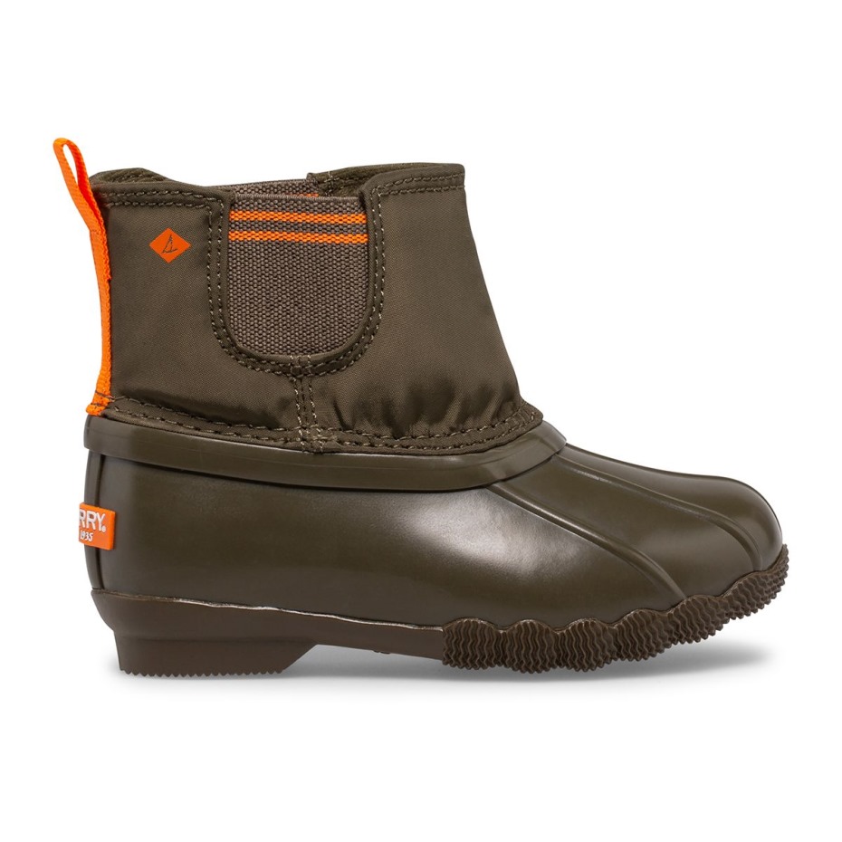 Sperry Agua Salada Chelsea Jr Bota Verde Oliva