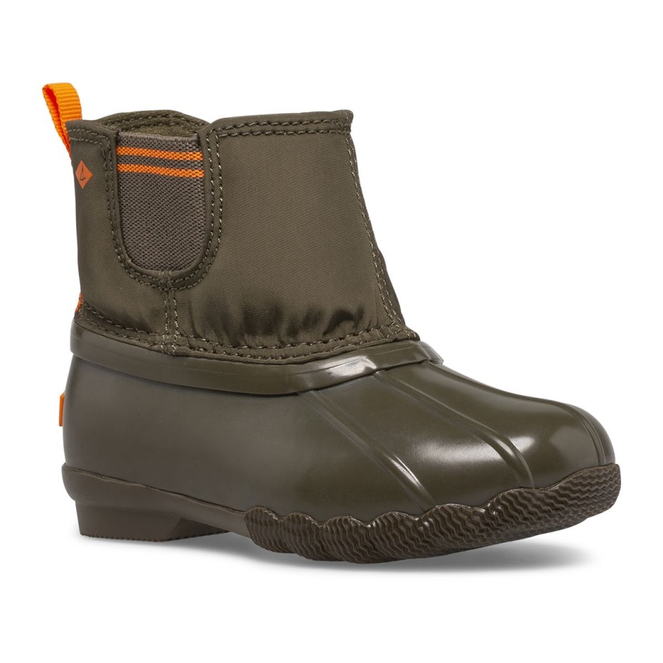 Sperry Agua Salada Chelsea Jr Bota Verde Oliva