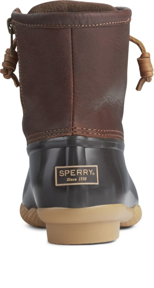 Bota De Pato De Agua Salada Sperry Tan Dk Marrón