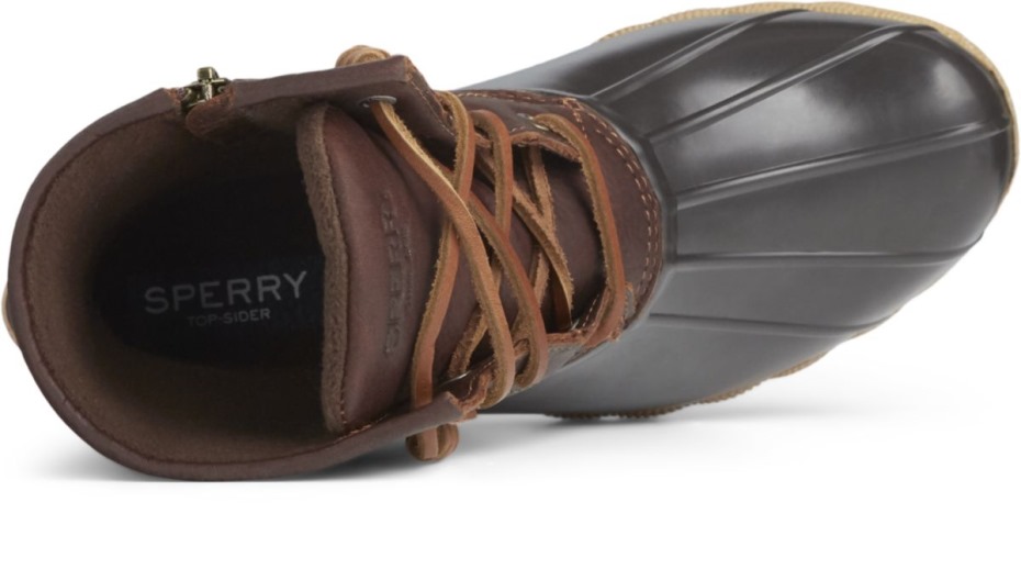 Bota De Pato De Agua Salada Sperry Tan Dk Marrón