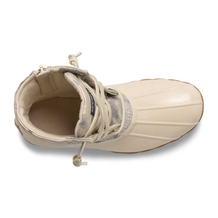 Bota De Pato De Camuflaje Metálico De Agua Salada Sperry Avena