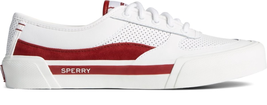 Sperry Soletide Zapatilla Retro Blanco Burdeos