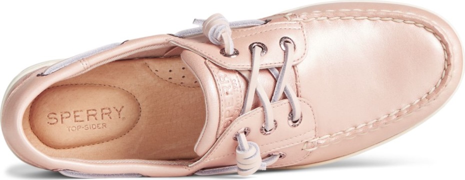 Sperry Pez Cantante Nacarado Zapato De Barco Rosa