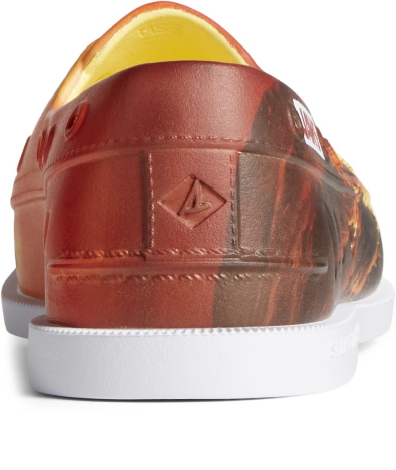 Sperry Sperry X Mandíbulas Zapato Náutico Flotador Original Auténtico Naranja Multi