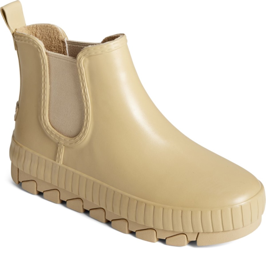 Bota De Lluvia De Goma Perlada Chelsea Sperry Torrent Caqui