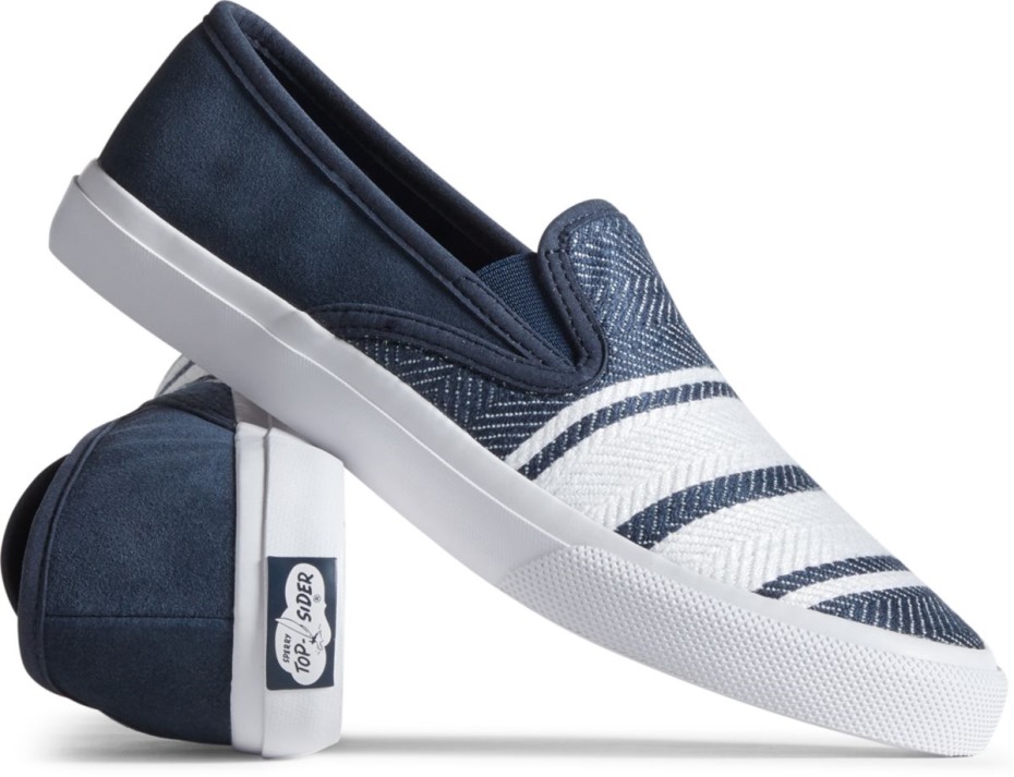 Zapatillas Sin Cordones De Lino Unisex Sperry Azul Marino