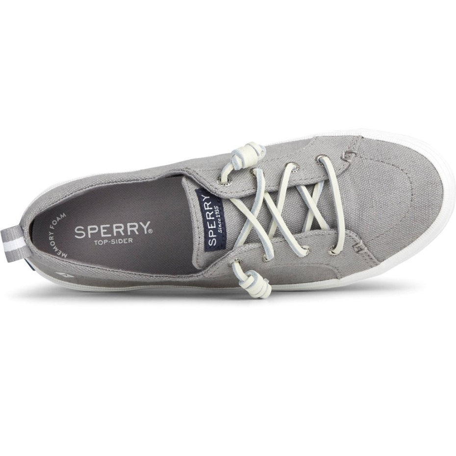 Sperry Crest Vibe - Zapato De Lino Para Mujer, Color Gris