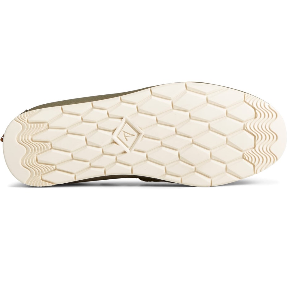 Zapatos Mujer Sperry Moc-sider Metalizados Verde Oliva