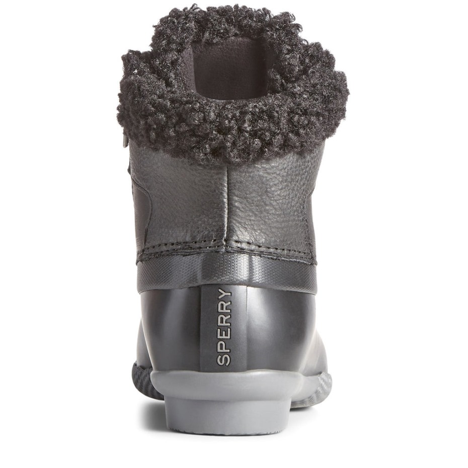 Sperry Saltwater Alpine - Botines Para Mujer, Color Negro