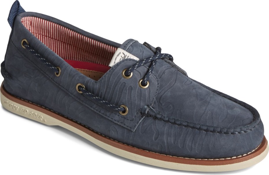 Sperry X Herschel Auténtico Original Náutico Con 2 Ojales Sperry Azul Marino