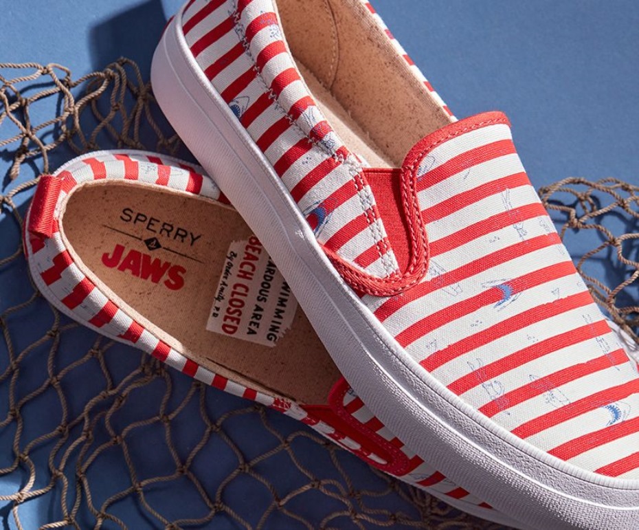 Sperry X Mandíbulas Crest Twin Gore Stripe Zapatillas Sin Cordones Sperry Rojo