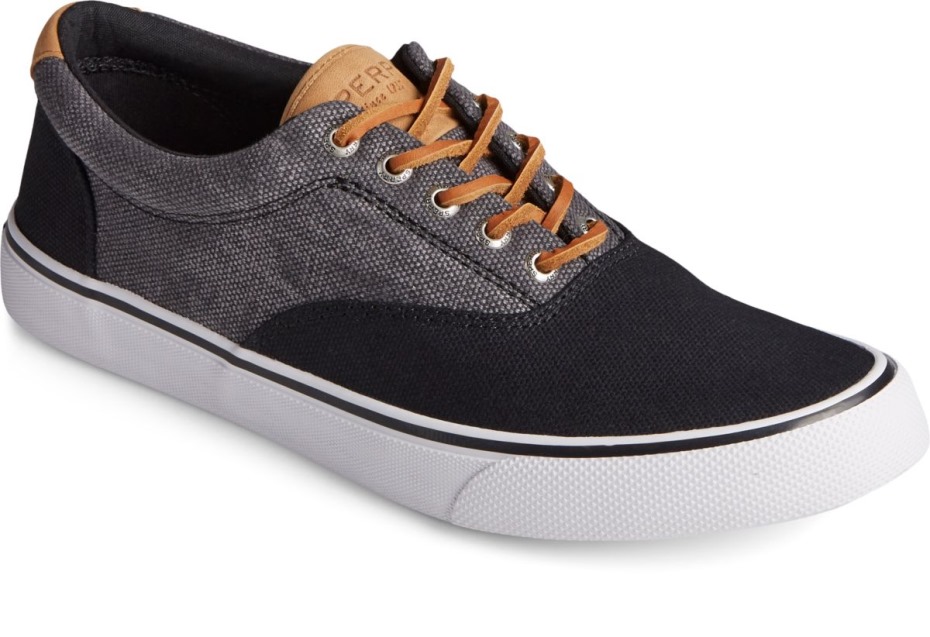 Zapatilla Striper Ii Cvo De Lona Cerosa Gris Sperry Tonal