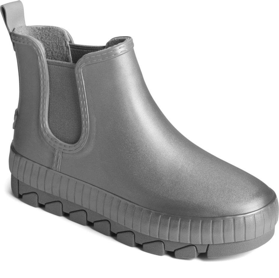 Botas De Lluvia De Goma Perlada Torrent Chelsea Gris Sperry