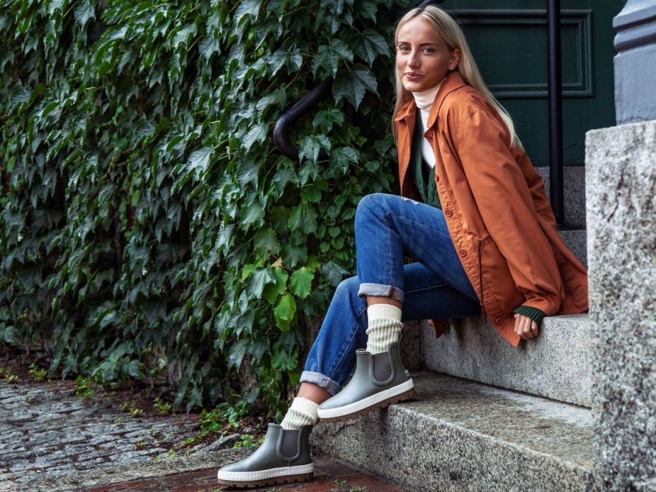 Bota De Lluvia Torrent Chelsea Verde Oliva Sperry