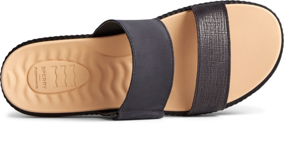 Sandalia Con Chanclas Waveside Plushwave Negro Sperry