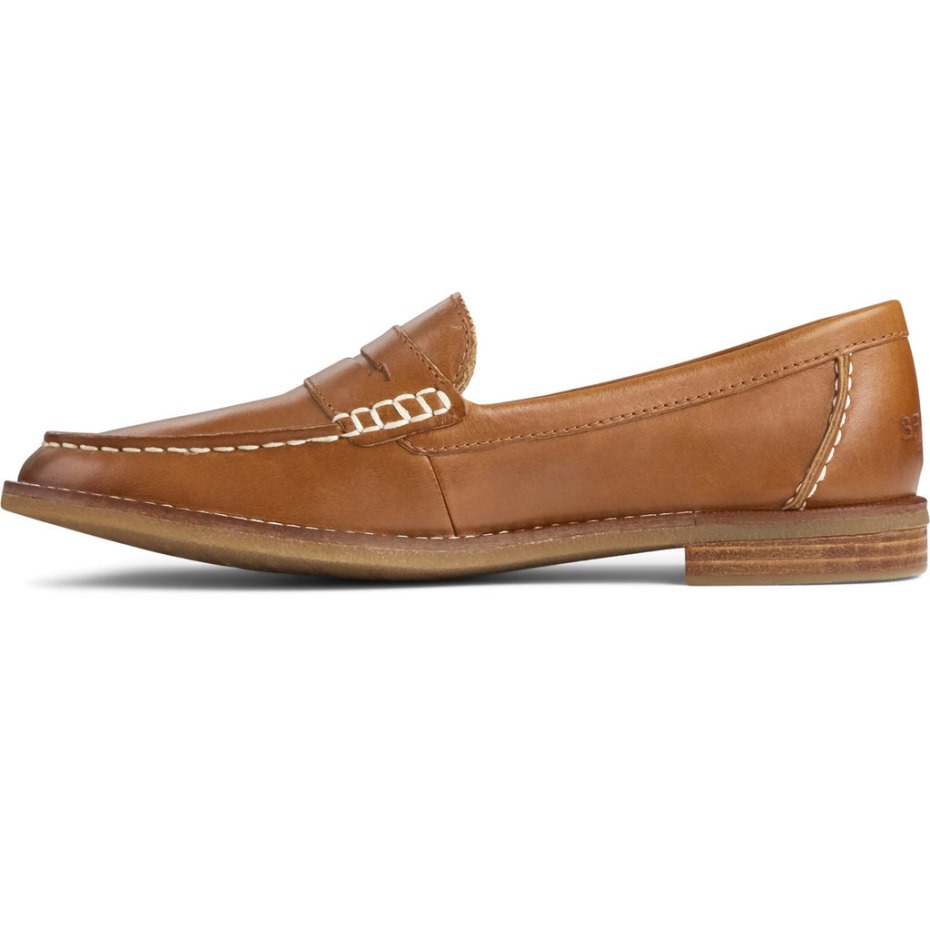 Mocasines Penny Seaport Para Mujer Tostado Sperry