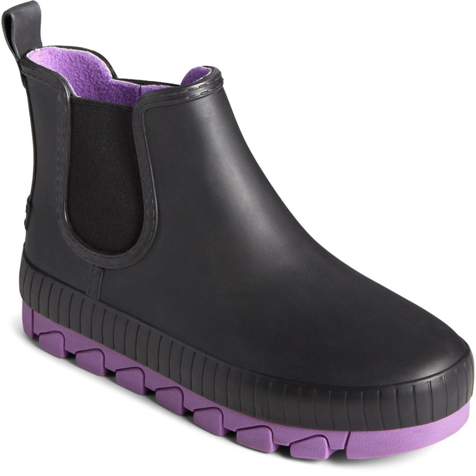 Botines Chelsea Mujer Torrent Sperry Negro Violeta