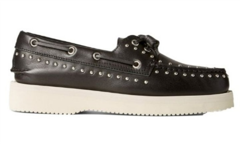 Sperry X Rebecca Minkoff Mujer Auténtico Original Náutico Con Tachuelas Negro Sperry